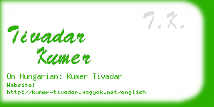 tivadar kumer business card